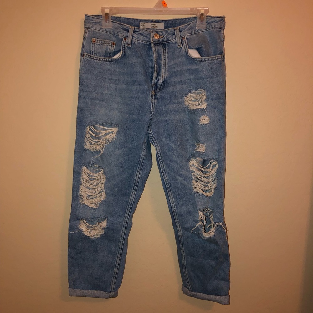 Topshop ripped boyfriend jeans